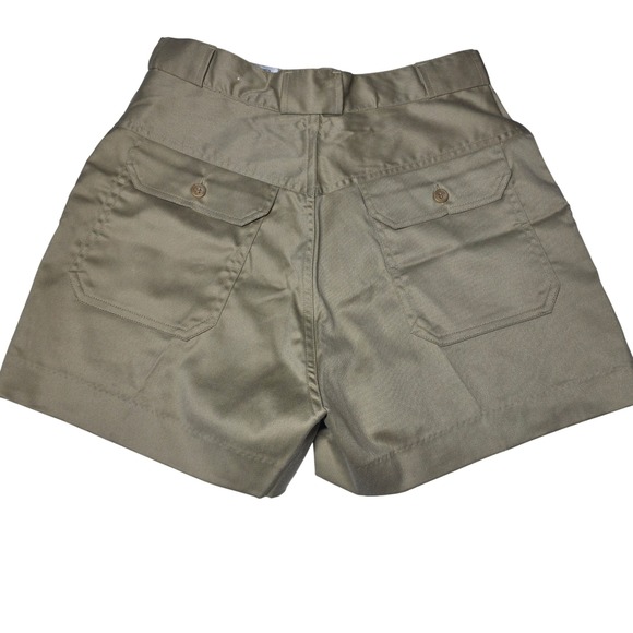Vintage Woolrich Woman Khaki Espa Stretch Shorts Size 12 Pockets - Picture 2 of 9